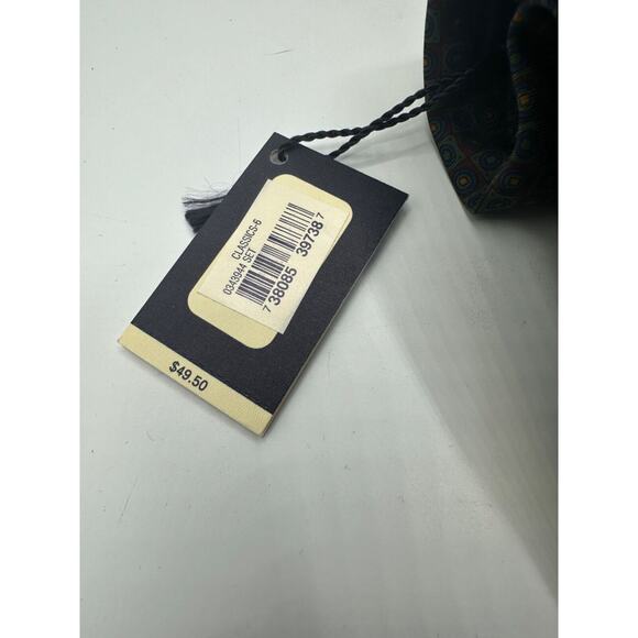 NEW Polo Ralph Lauren Men's Navy Geometric One Size Hand Made USA Silk $49.50 - Picture 3 of 6